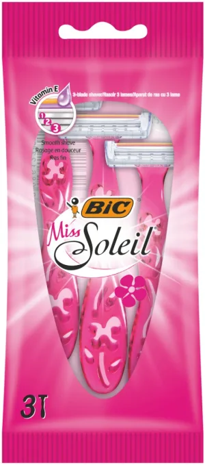 Pachet Aparat de ras Miss Soleil, 3 bucati, BIC