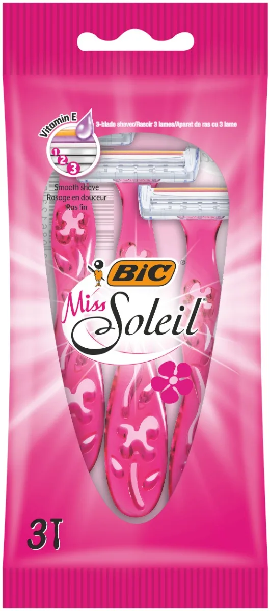 Pachet Aparat de ras Miss Soleil, 3 bucati, BIC — preț și oferte