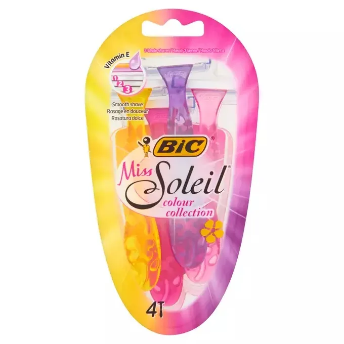 Pachet Aparat de ras Sensitive Miss Soleil Colour Collection, 4 bucati, BIC — preț și oferte
