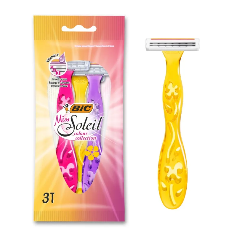 Pachet Aparat de ras Miss Soleil Colour Colletion, 3 bucati, BIC — preț și oferte