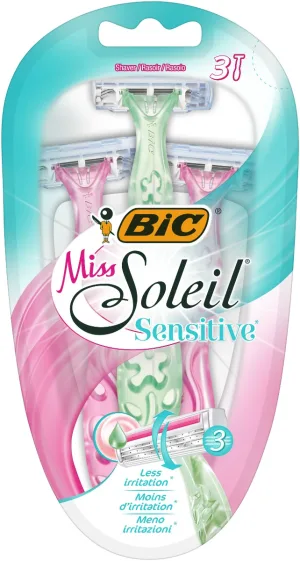 Pachet Aparat de ras Miss Soleil Sensitive, 3 bucati, BIC