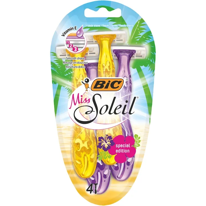 Pachet Aparat de ras Miss Soleil Special Edition, 4 bucati, BIC — preț și oferte