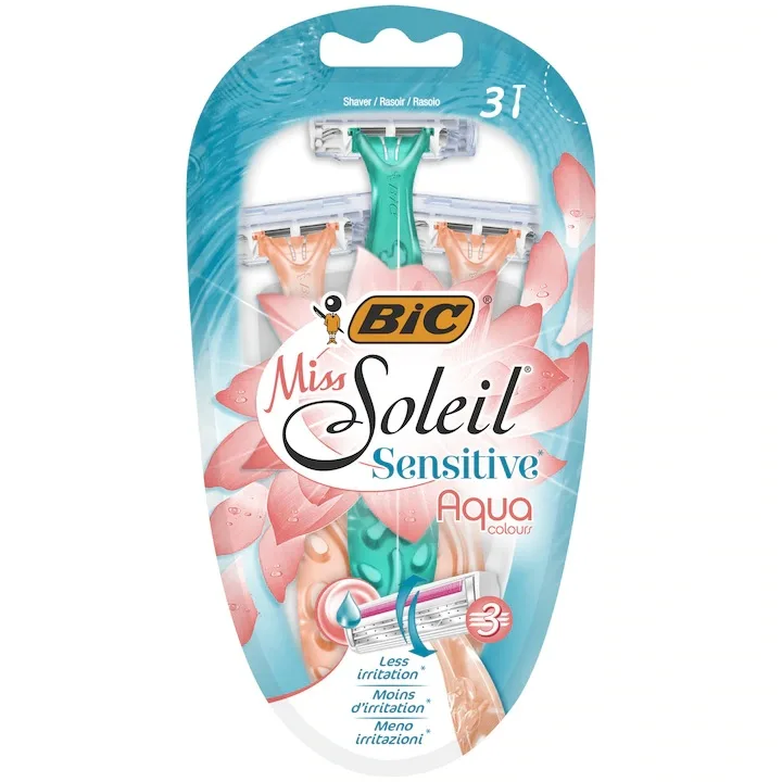 Pachet Aparat de ras Miss Soleil Sensitive Special Aqua, 3 bucati, BIC — preț și oferte