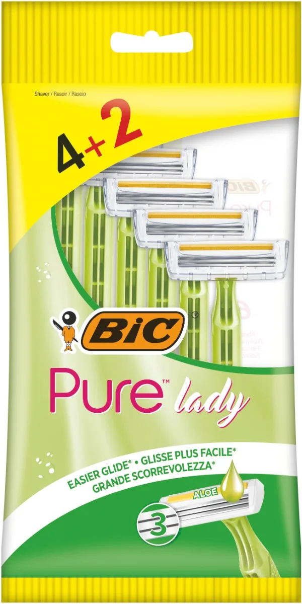 Pachet Aparat de ras Pure Lady Verde, 6 bucati, BIC — preț și oferte