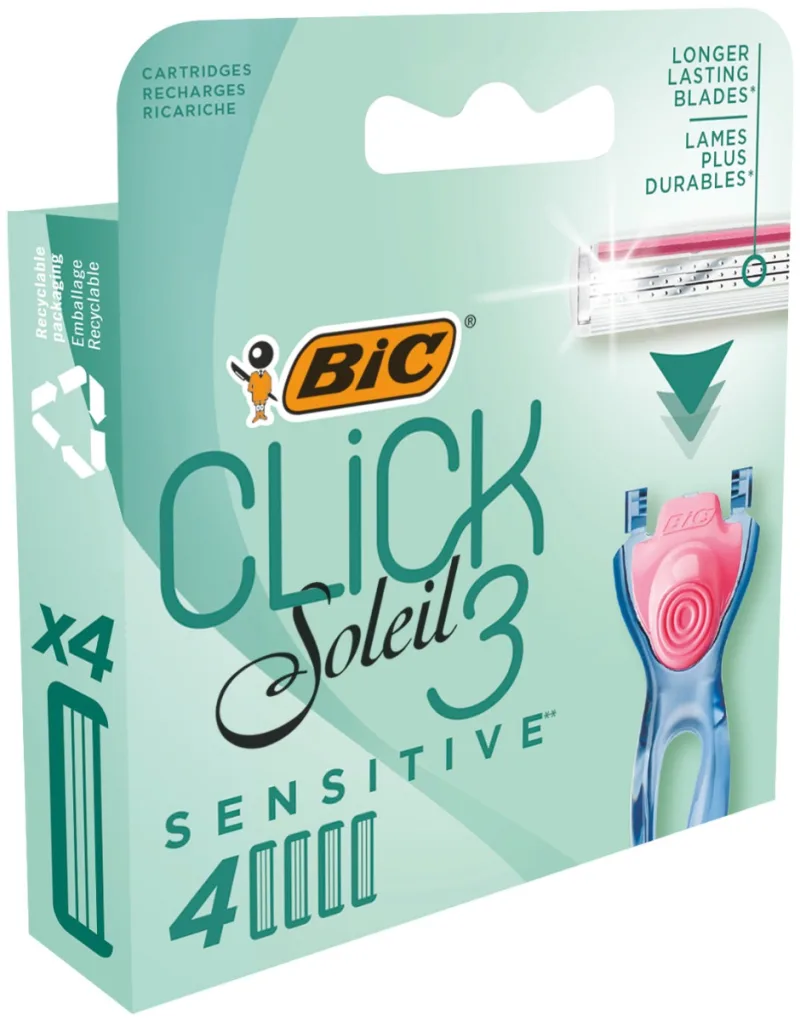 Rezerve aparat de ras Soleil Click Sensitive, 4 bucati, BIC — preț și oferte