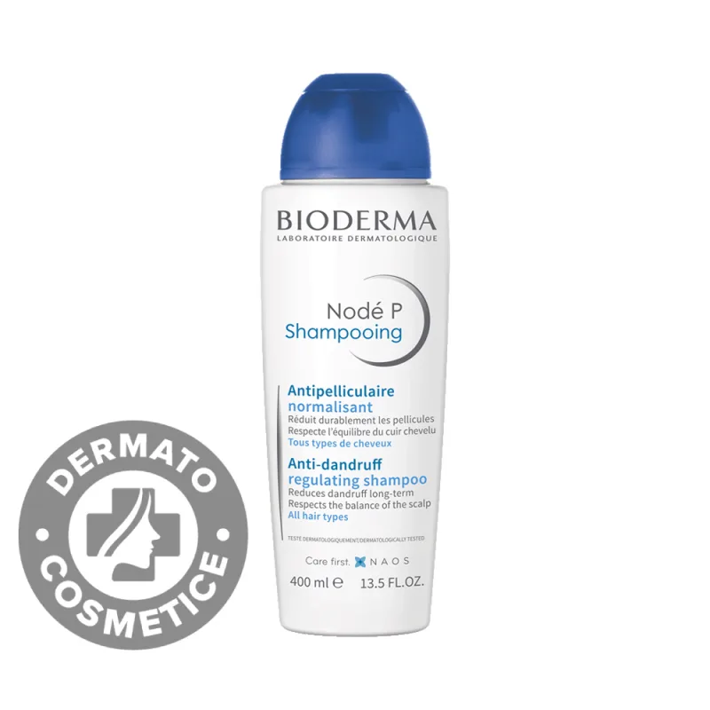 Sampon normalizator anti-matreata pentru toate tipurile de par Node P, 400ml, Bioderma — preț și oferte
