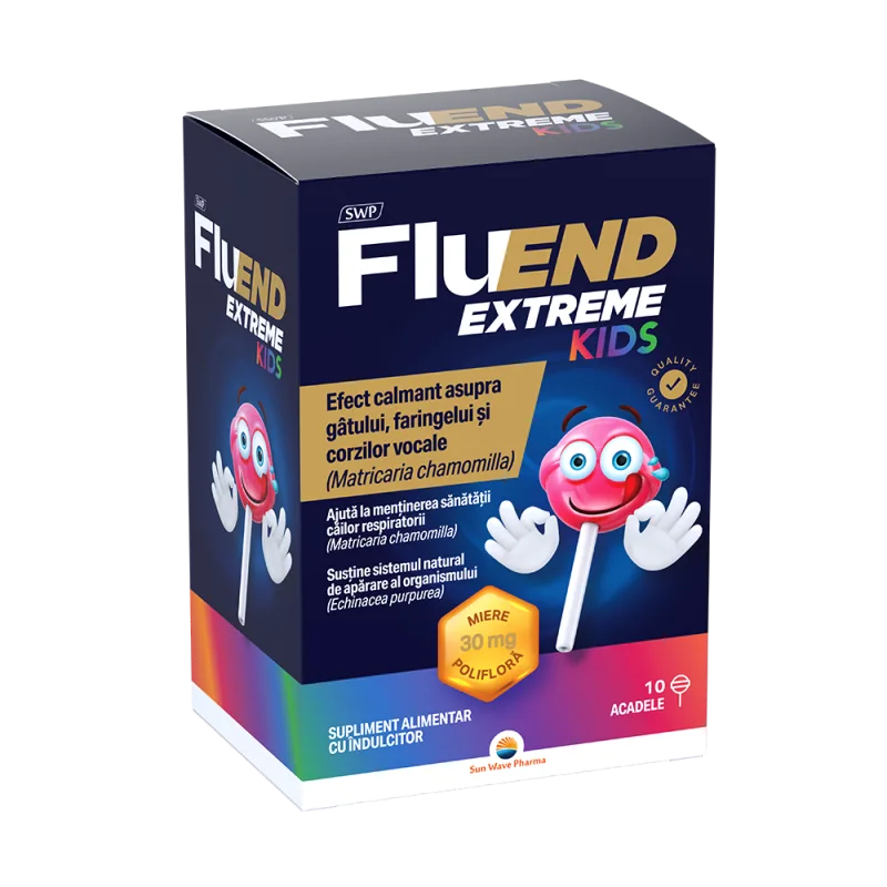 Fluend Extreme Kids, 10 acadele, Sun Wave Pharma — preț și oferte