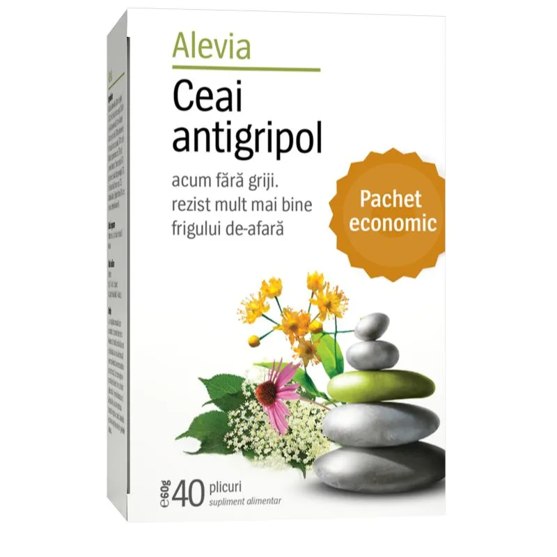 Ceai antigripol, 40 plicuri, Alevia — preț și oferte