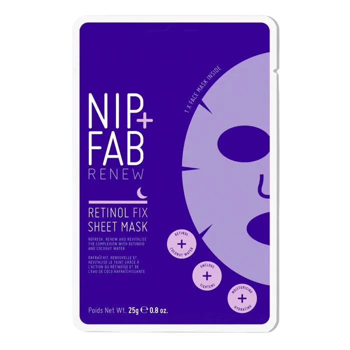 Masca tip servetel pentru fata Retinol Fix, 25g, NIP+FAB — preț și oferte
