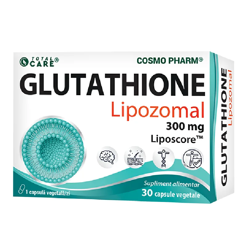 Glutathione Lipozomal, 300 mg, 30 capsule vegetale, Cosmo Pharm — preț și oferte