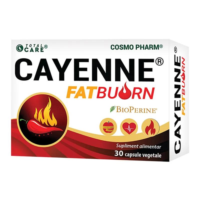 Cayenne Fatburn, 30 capsule vegetale, Cosmo Pharm — preț și oferte