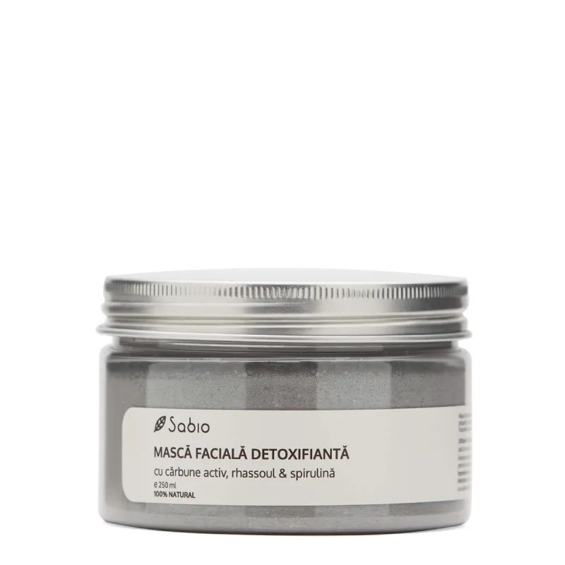 Masca faciala detoxifianta carbune activ rhassoul si spirulina, 250ml, Sabio — preț și oferte