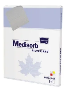 Pansament cu Argint Silver Pad Medisorb 10x20cm, 5 bucati, Matopat — preț și oferte