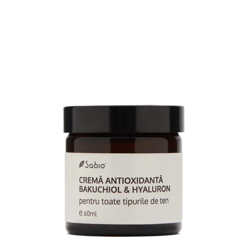 Crema de fata antioxidanta cu Bakuchiol si Hyaluron, 60ml, Sabio — preț și oferte