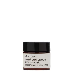 Crema pentru conturul ochilor antioxidanta cu Bakuchiol & Hyaluron, 15ml, Sabio