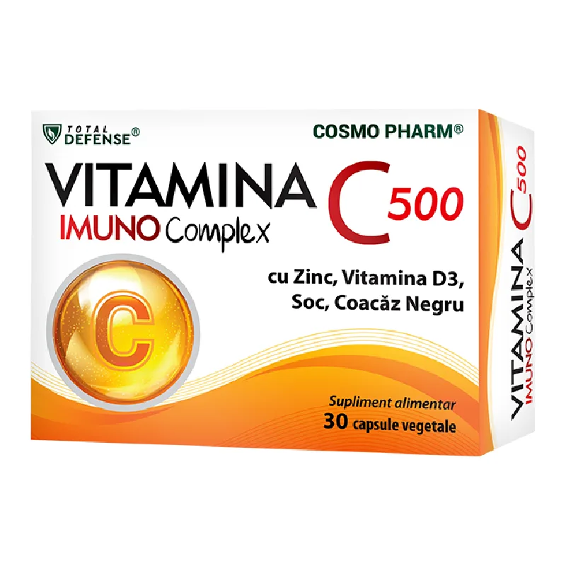 Vitamina C 500 Imuno Complex, 30 capsule vegetale, Cosmo Pharm — preț și oferte