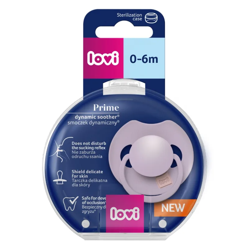 Suzeta din silicon pentru 0 - 6 luni Dynamic Prime Violet 34/421, 1 bucata, LOVI — preț și oferte