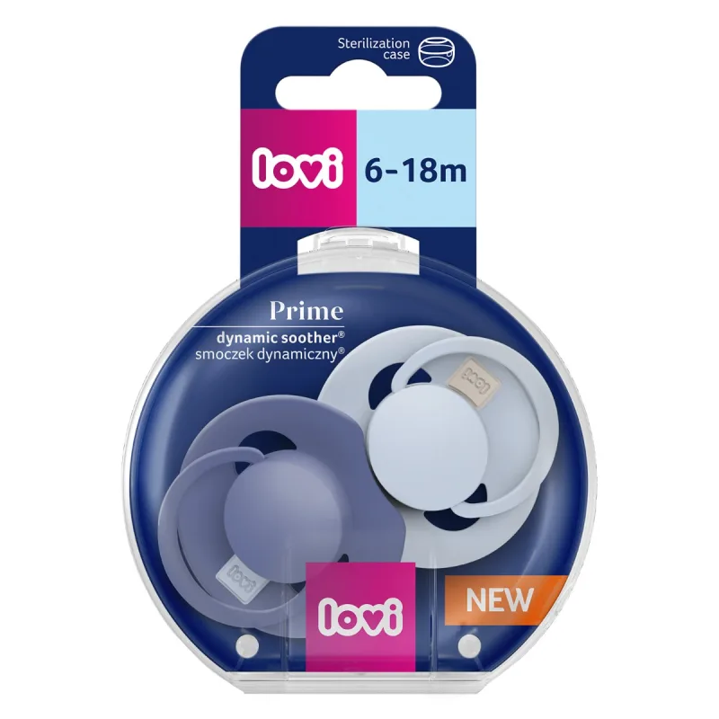 Set suzete din silicon pentru 6 - 18 luni Dynamic Prime Baby Blue/Blue 34/418, 2 bucati, LOVI — preț și oferte