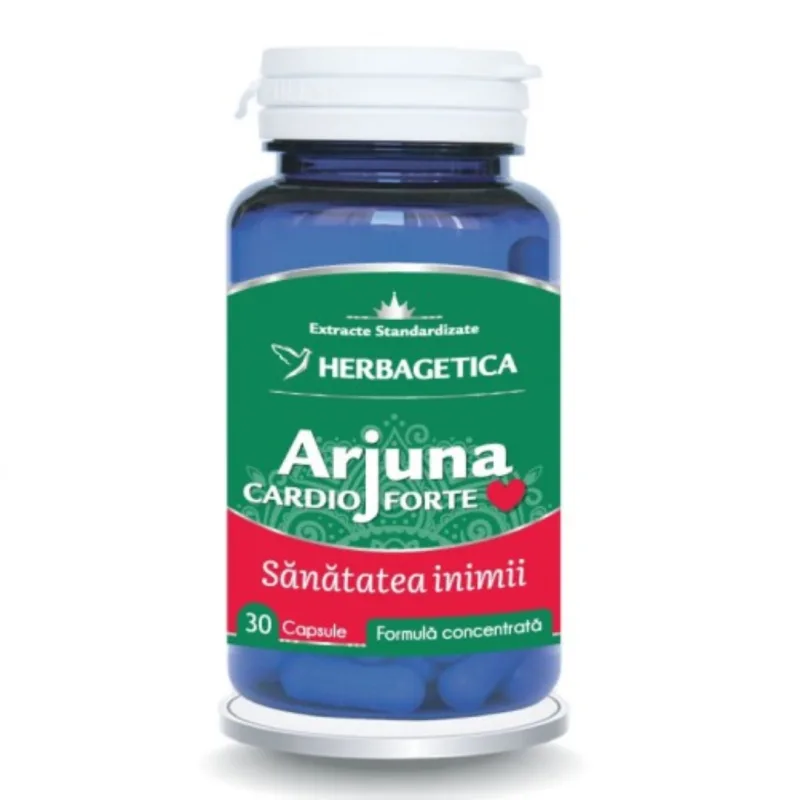 Arjuna Cardio Forte, 30 capsule, Herbagetica — preț și oferte