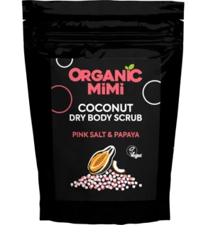 Scrub de corp cu sare roz si papaya & cocos, 150g, Organic Mimi