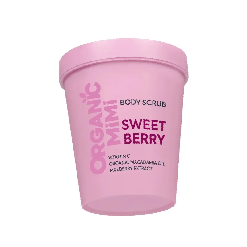 Scrub de corp fructat Sweet Berry, 250g, Organic Mimi — preț și oferte