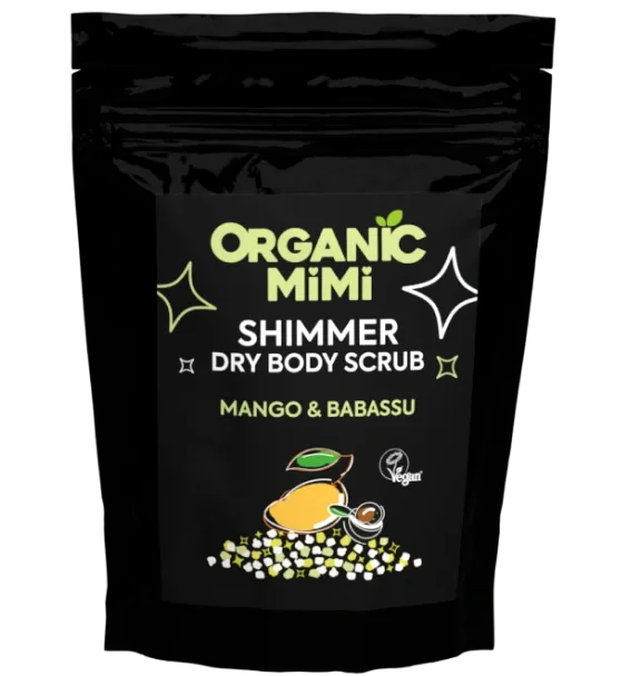 Scrub de corp stralucitor cu mango si babassu, 150g, Organic Mimi — preț și oferte