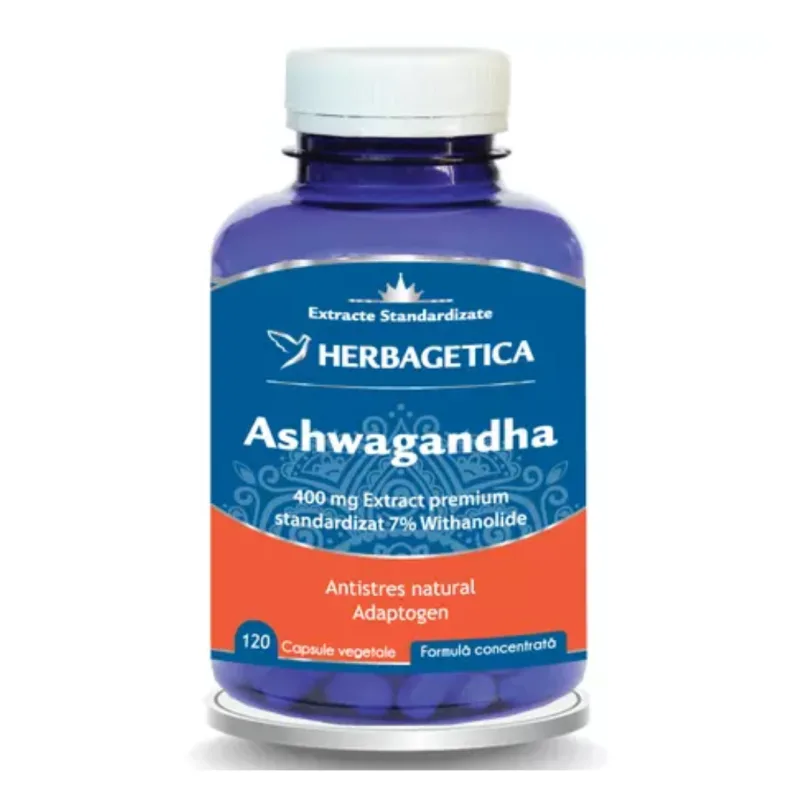 Ashwagandha, 120 capsule, Herbagetica — preț și oferte