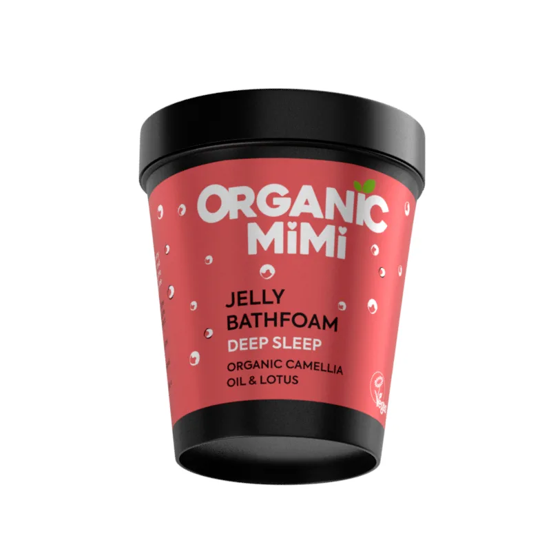 Spuma de baie tip jeleu pentru somn profund cu lotus si camelie, 200ml, Organic Mimi — preț și oferte