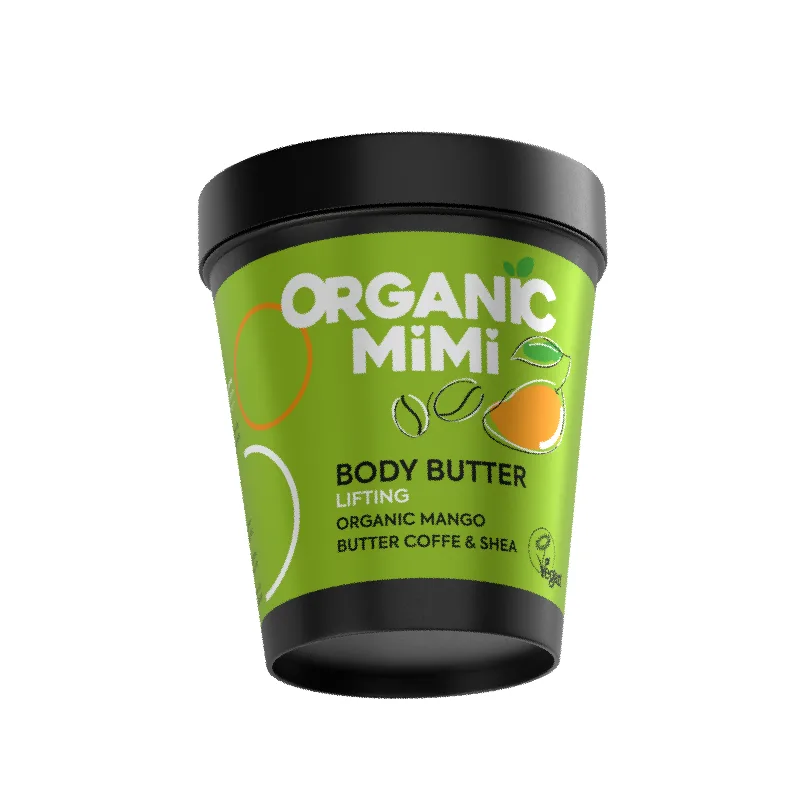 Unt de corp cu efect de lifting cu aroma de mango si cafea, 200ml, Organic Mimi — preț și oferte