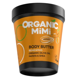 Unt de corp regenerant cu ulei de masline si papaya, 200ml, Organic Mimi