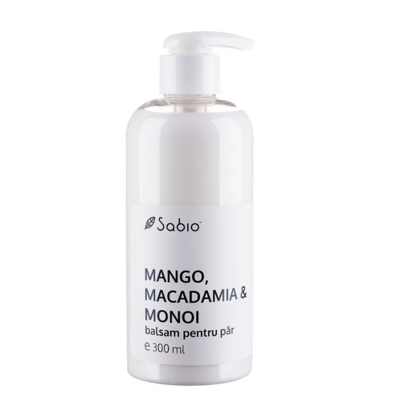 Balsam pentru par cu unt de mango ulei de macadamia si monoi, 300ml, Sabio — preț și oferte