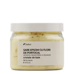 Sare Epsom cu flori de portocal, 475ml, Sabio