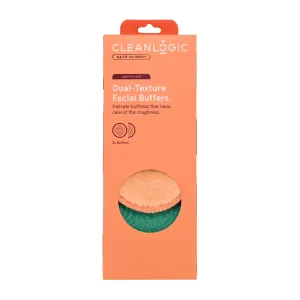 Set bureti pentru curatarea fetei cu doua texturi Bath & Body, 3 bucati, Cleanlogic