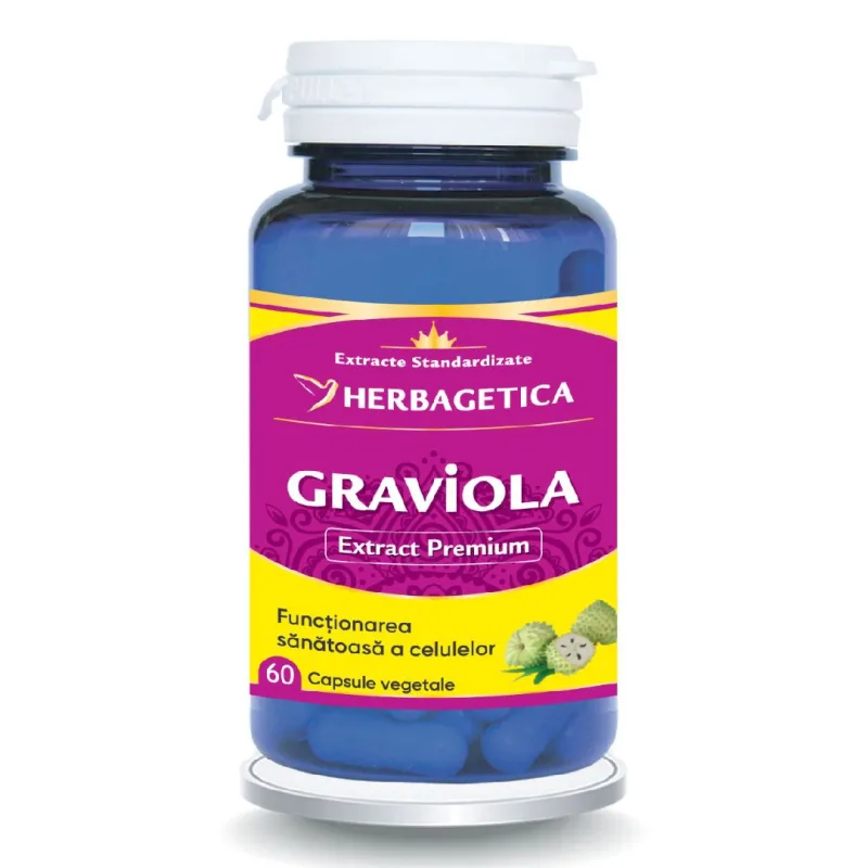 Extract Premium Graviola, 60 capsule, Herbagetica — preț și oferte