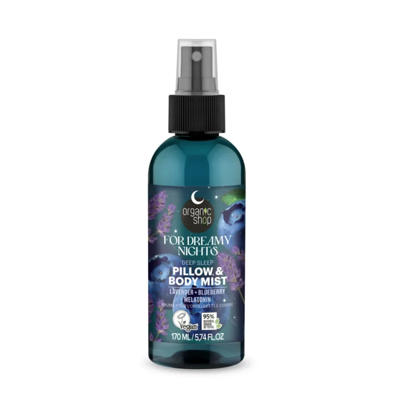 Spray de corp si asternuturi cu lavanda afine si melatonina For Dreamy Nights, 170ml, Organic Shop — preț și oferte