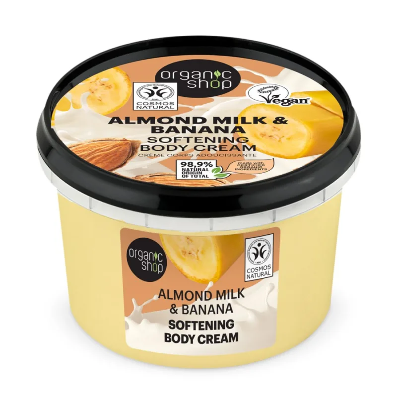 Crema pentru corp cu lapte de migdale si banane, 250ml, Organic Shop — preț și oferte