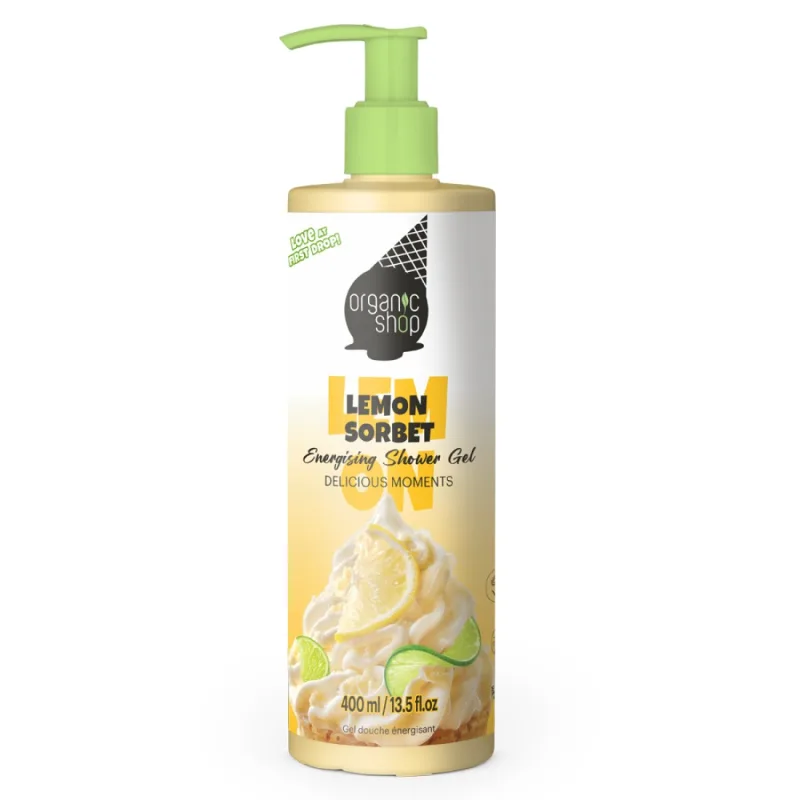 Gel de dus energizant Lemon Sorbet, 400ml, Organic Shop — preț și oferte