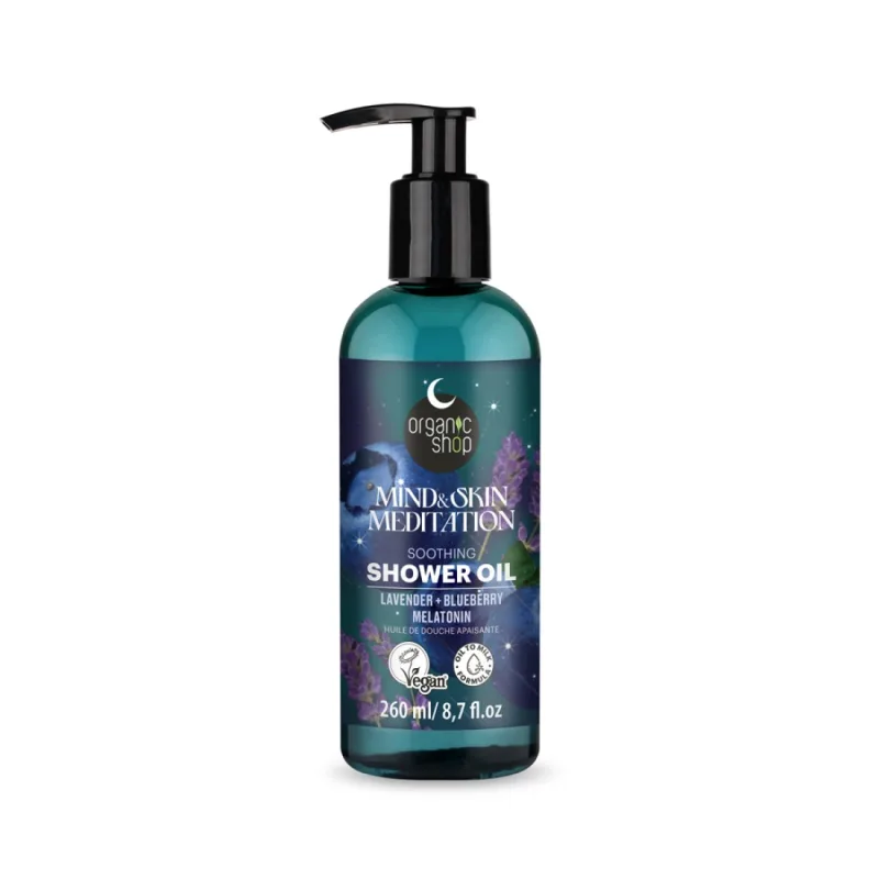 Ulei de dus cu lavanda afine si melatonina Mind&Skin Meditation, 260ml, Organic Shop — preț și oferte