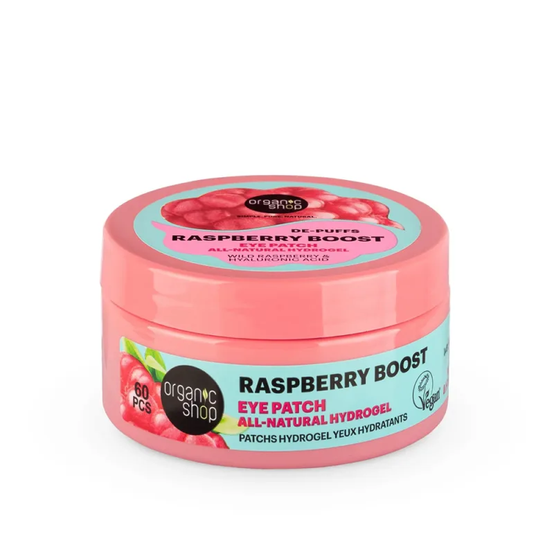 Plasturi de ochi cu hidrogel Raspberry Boost, 60 bucati, Organic Shop — preț și oferte