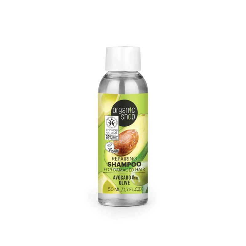 Sampon pentru par uscat cu avocado si masline, 50ml, Organic Shop — preț și oferte