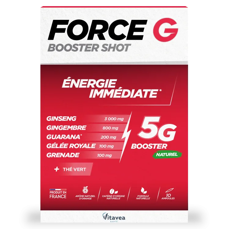 Shot energizant Force G Booster, 10 fiole buvabile, Vitavea — preț și oferte