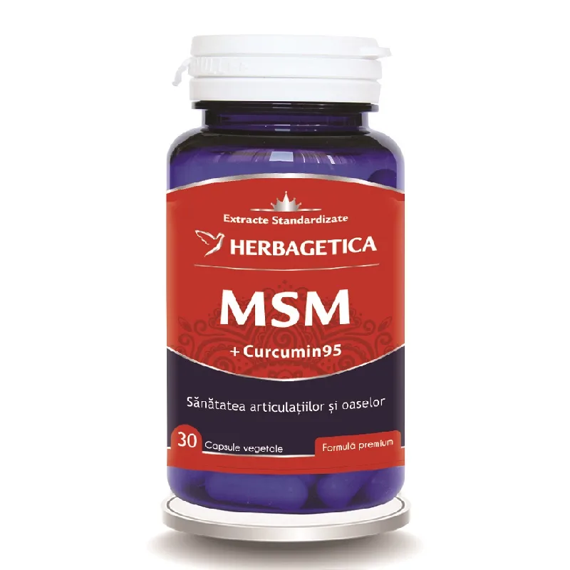 MSM + Curcumin95, 30 capsule, Herbagetica — preț și oferte