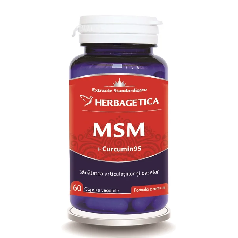 MSM + Curcumin95, 60 capsule, Herbagetica — preț și oferte