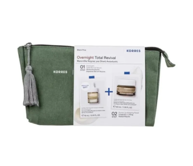 Set Black Pine Crema de noapte 40ml + Ser Dual 15ml, Korres — preț și oferte