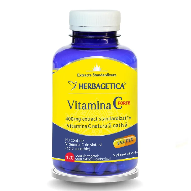 Vitamina C Forte 400 mg, 120 capsule, Herbagetica — preț și oferte