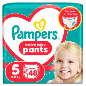 Scutece-chilotel Active Baby Marimea 5 11-17kg, 48 bucati, Pampers