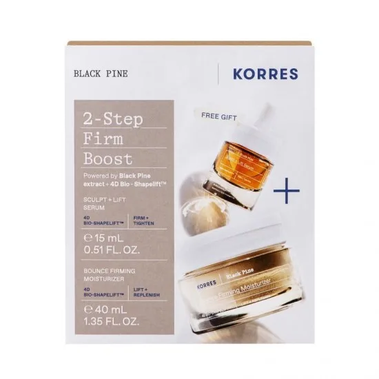 Pachet Black Pine Crema hidratanta 40ml + Ser Dual 15ml, Korres — preț și oferte
