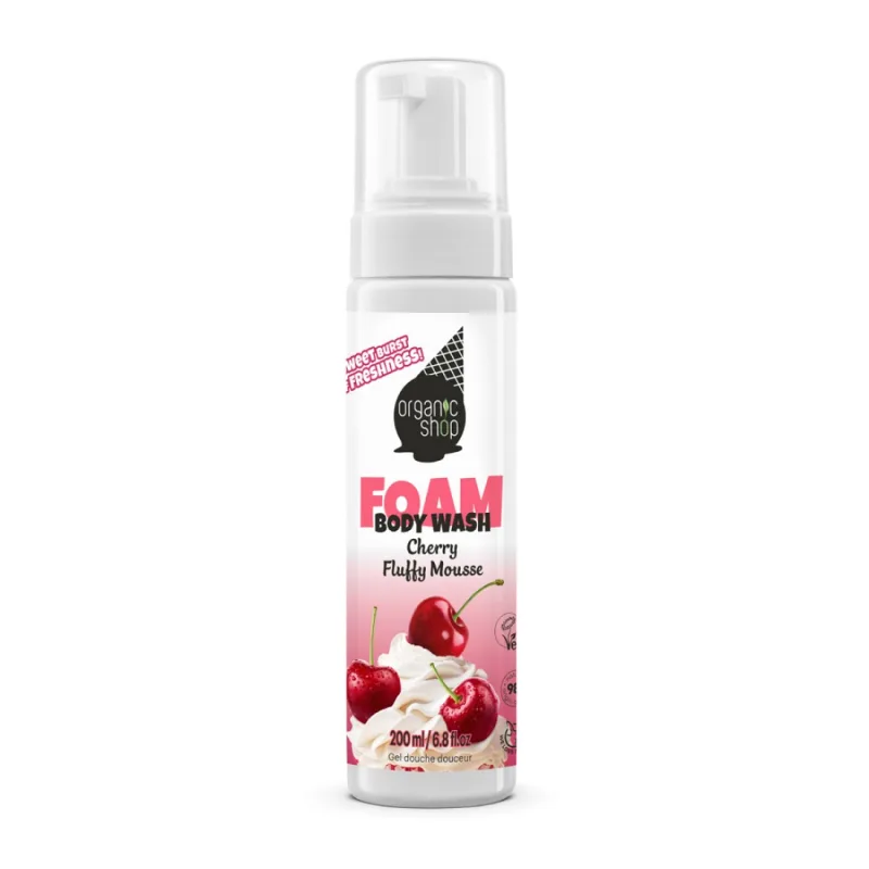 Spuma de baie Cherry Fluffy Wash, 200ml, Organic Shop — preț și oferte