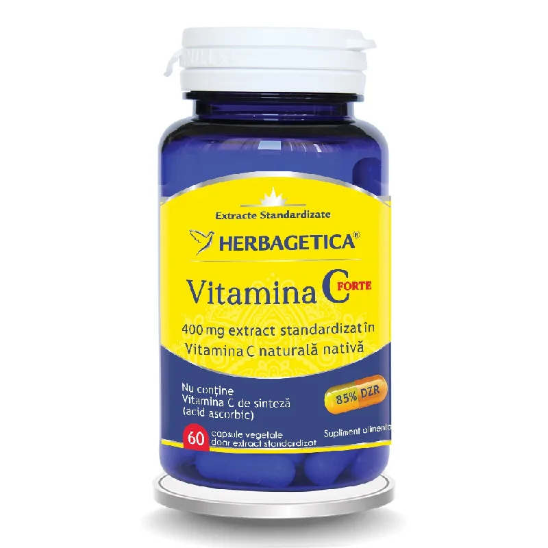 Vitamina C Forte 400 mg, 60 capsule, Herbagetica — preț și oferte