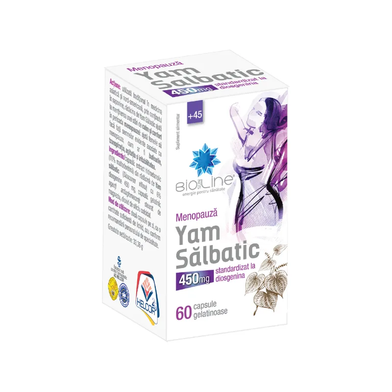 Yam salbatic 450mg, 60 capsule, BioSunLine — preț și oferte